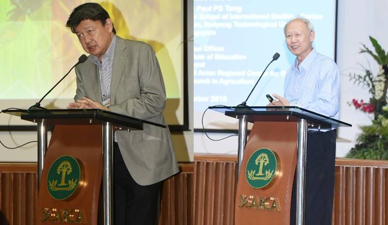 Mr. Henry Lim Bon Liong (left), CEO of SL Agritech, and Dr. Paul S. Teng (right), Adjunct Senior Fellow, S. Rajaratnam School of International Studies and SEARCA Senior Fellow, serve as discussants.