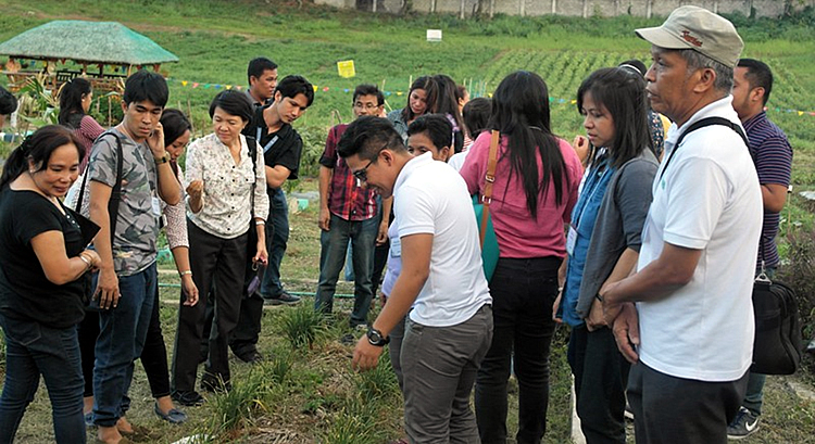 The participants visit the Bureau of Plant Industry’s (BPI) Organic Demo Farm for Organic Seed Production.