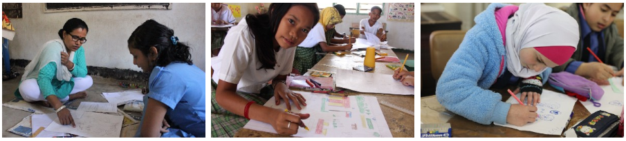 Left to right: children at work in India (Photo: WFP/Photolibrary), the Philippines (Photo: WFP/Photolibrary) and Jordan (Photo: WFP/YoussefZ Zabalawi).