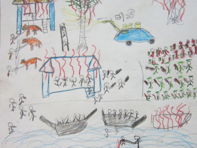 Child’s View Of Burma’s Horror: By Shashida,18-year-old woman from Kyuak Phuyuh: 'The mosque was also attacked. People ran to their boats but some were set on fire.'