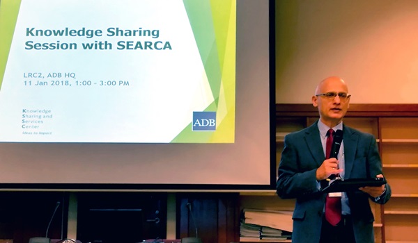 Mr. Gambhir Bhatta, ADB Unit Head of Knowledge Sharing and Services Center (KSSC), as he explained the concept of knowledge and its importance to ADB.
