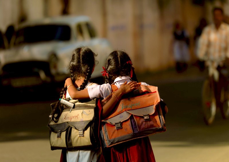 Adolescent girls in India. (Eric LAFFORGUE/Gamma-Rapho via Getty Images)