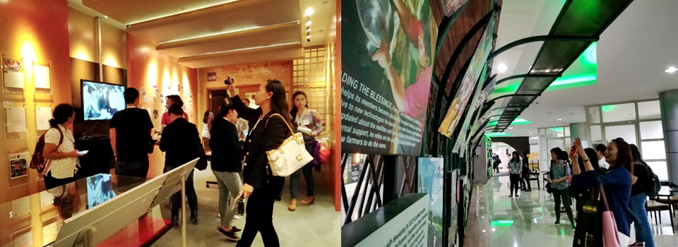Study visit at the Knowledge Hub and Library in ADB (left photo) and the Learning and Discovery Center in ATI (right photo) on 11 January 2018.
