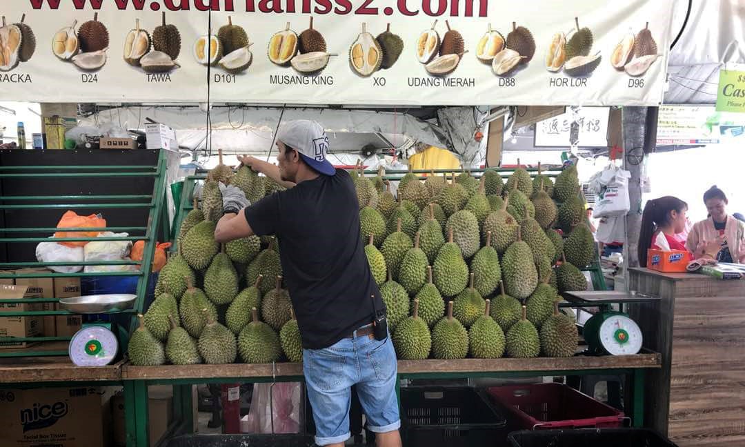 Durian for sale in a market in Petaling Jaya, Malaysia Photograph: Emily Chow/Reuters