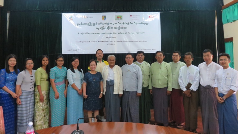 Participants to the Pilot-Testing of the ASRF Project Development Toolkit and validation of Gap Analysis of Myanmar on Social Forestry (8 August 2017) from the government, academe, NGO, and local community working on Social Forestry in Myanmar