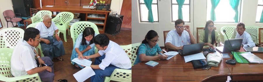 Participants validating the ASRF Gap Analysis of Myanmar on Social Foresty. Participants were divided into 3 groups (8 August 2017)