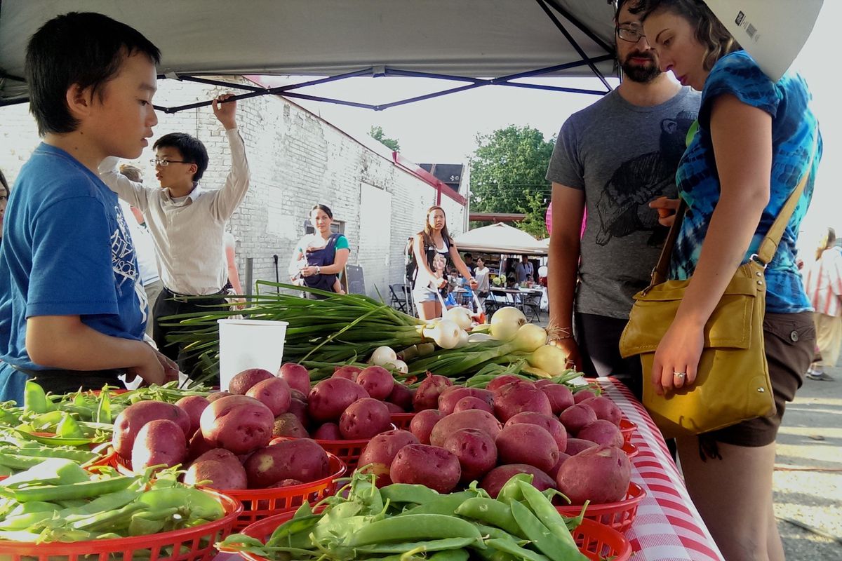 Food-oriented design is helping communities across the nation grow equitably. In St. Paul, the Little Mekong Night Market offers local produce and traditional southeast Asian foods. Courtesy Asian Economic Development Association