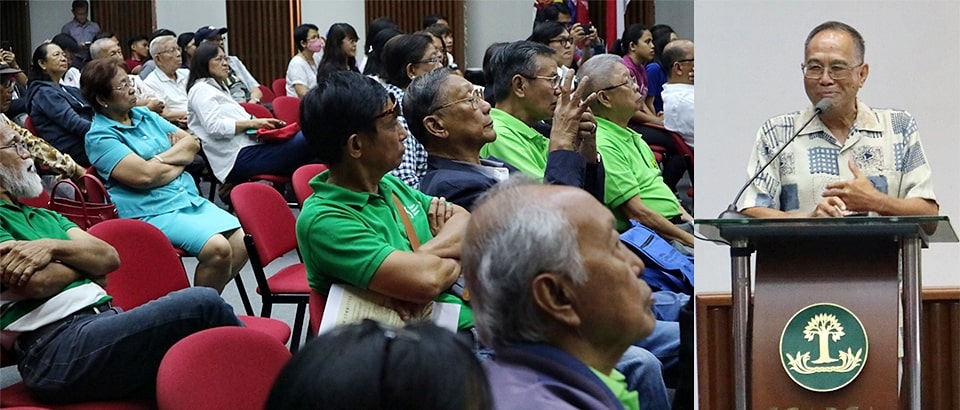 The participants intently listen to Dr. Javier’s presentation on mainstreaming organic practices in conventional agriculture.