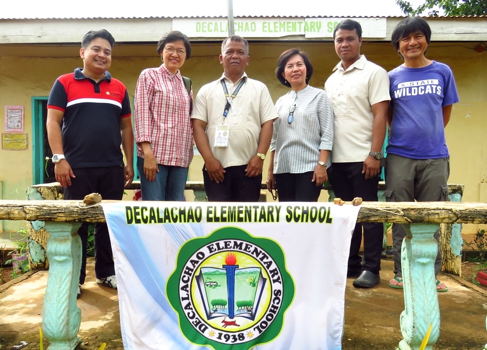 SEARCA's School-Plus-Home Gardens Project Team together with Dr. Manny Reyes (left), Researcher Professor from Kansan State University, visited the Decalachao Elementary School in Coron, Palawan