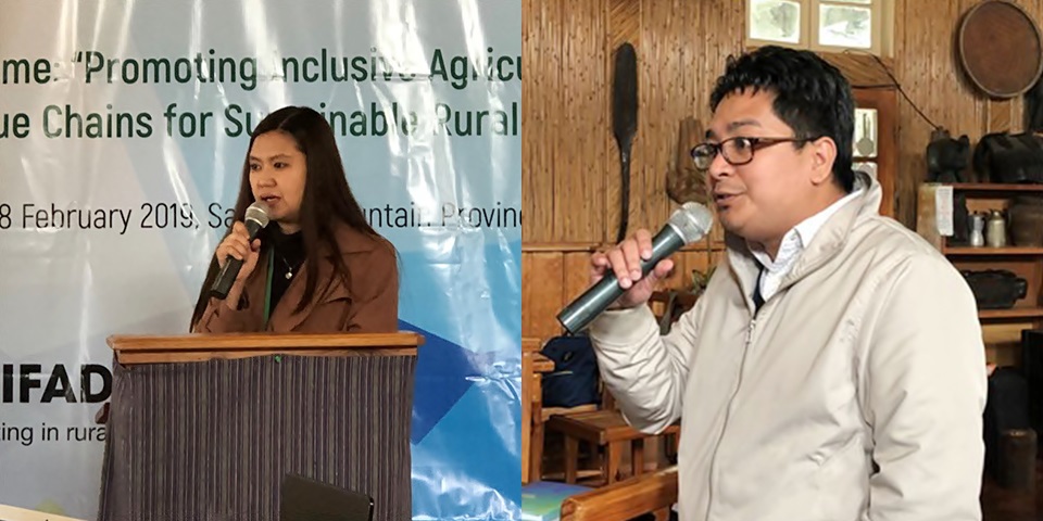 (Left to right) Ms. Sarah Grace L. Quiñones, Project Associate, presented the good practices of SAAS project while Dr. Pedcris M. Orencio, RDD Program Head, expounded the discussion on the guidelines and processes related to the awarding of the Seal of Good Local Governance. (Image by Ms. Nancy M. Landicho, SEARCA)