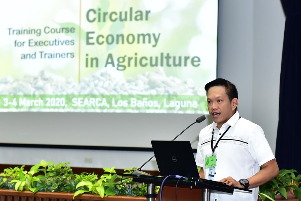 SEARCA Deputy Director for Administration Mr. Joselito G. Florendo emphasizes the significance of circular economy as one of SEARCA’s thematic focus