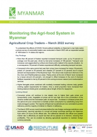 Monitoring the agri-food system in Myanmar: Agricultural crop traders – March 2022 survey