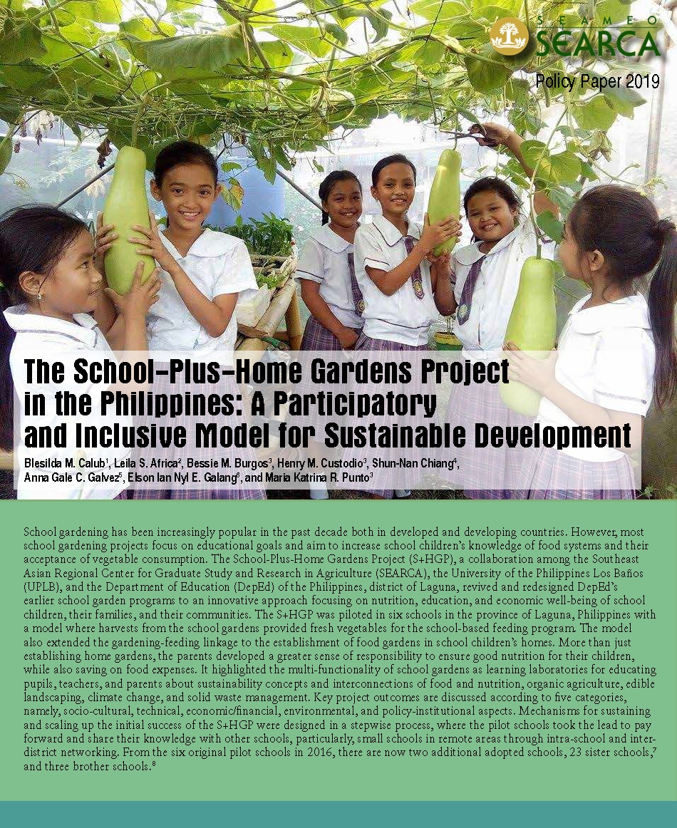 The School-Plus-Home Gardens Project in the Philippines: A Participatory and Inclusive Model for Sustainable Development