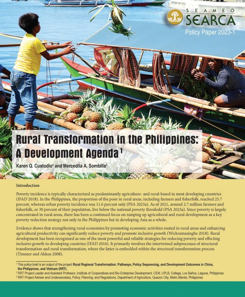 Rural Transformation in the Philippines: A Development Agenda