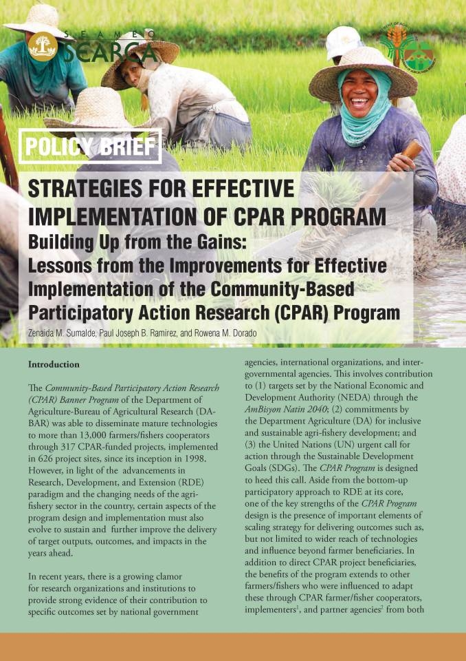 Strategies for Effective Implementation of the CPAR Program